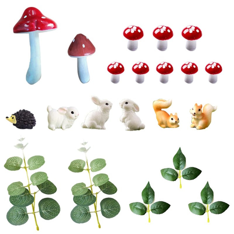 GmakCeder Woodland Animal Cake Toppers Forest Mushroom Cake Decor for Baby Shower Birthday Woodland Theme Party Decorations - Image 2